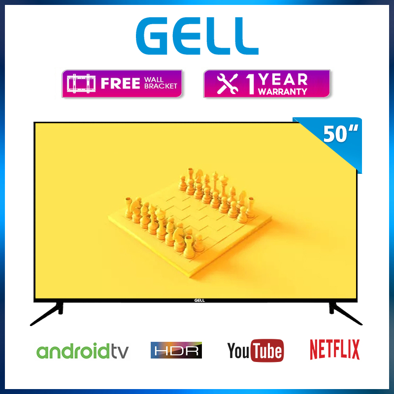 GELL 50 inch Smart TV flat on sale screen tv FHD Multiport television ...