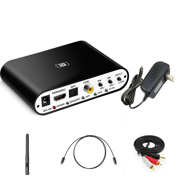 Da615h 5.1ch audio decoder bluetooth 5.0 receiver dac wireless audio adapter optical coaxial u play arc dac dts