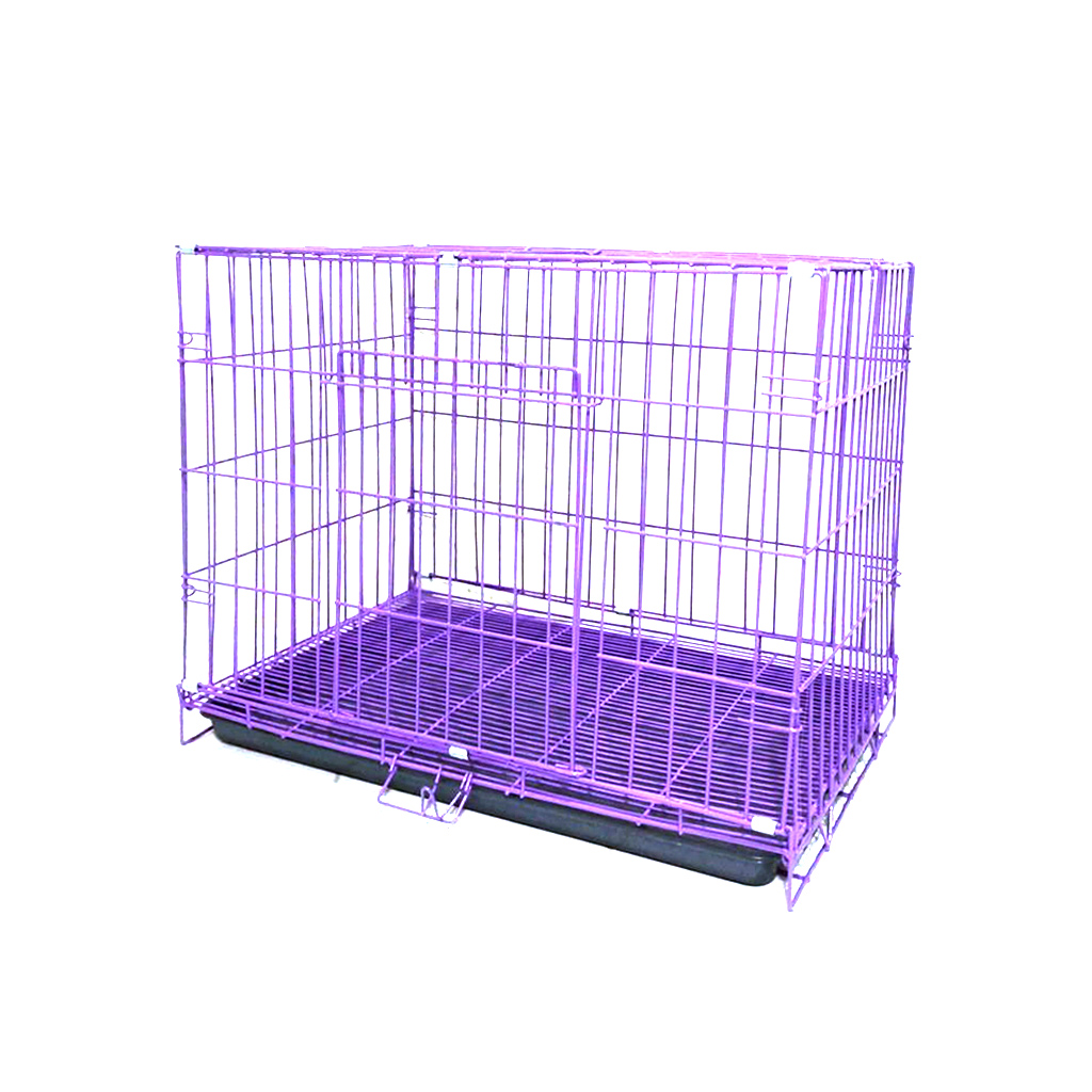 RIZE Pet Cage，Foldable Portable Pet Cage with PVC Tray Dog Cage