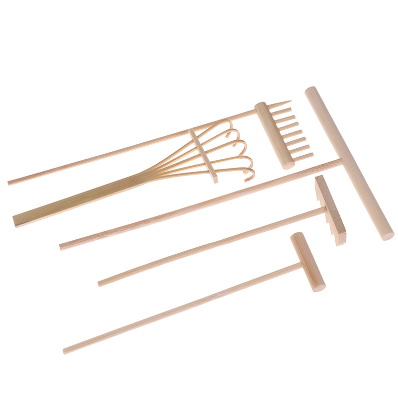 SNA ????Hot Sale????5Pcs Mini Bamboo Rake for Zen Garden Sand Tabletop ...