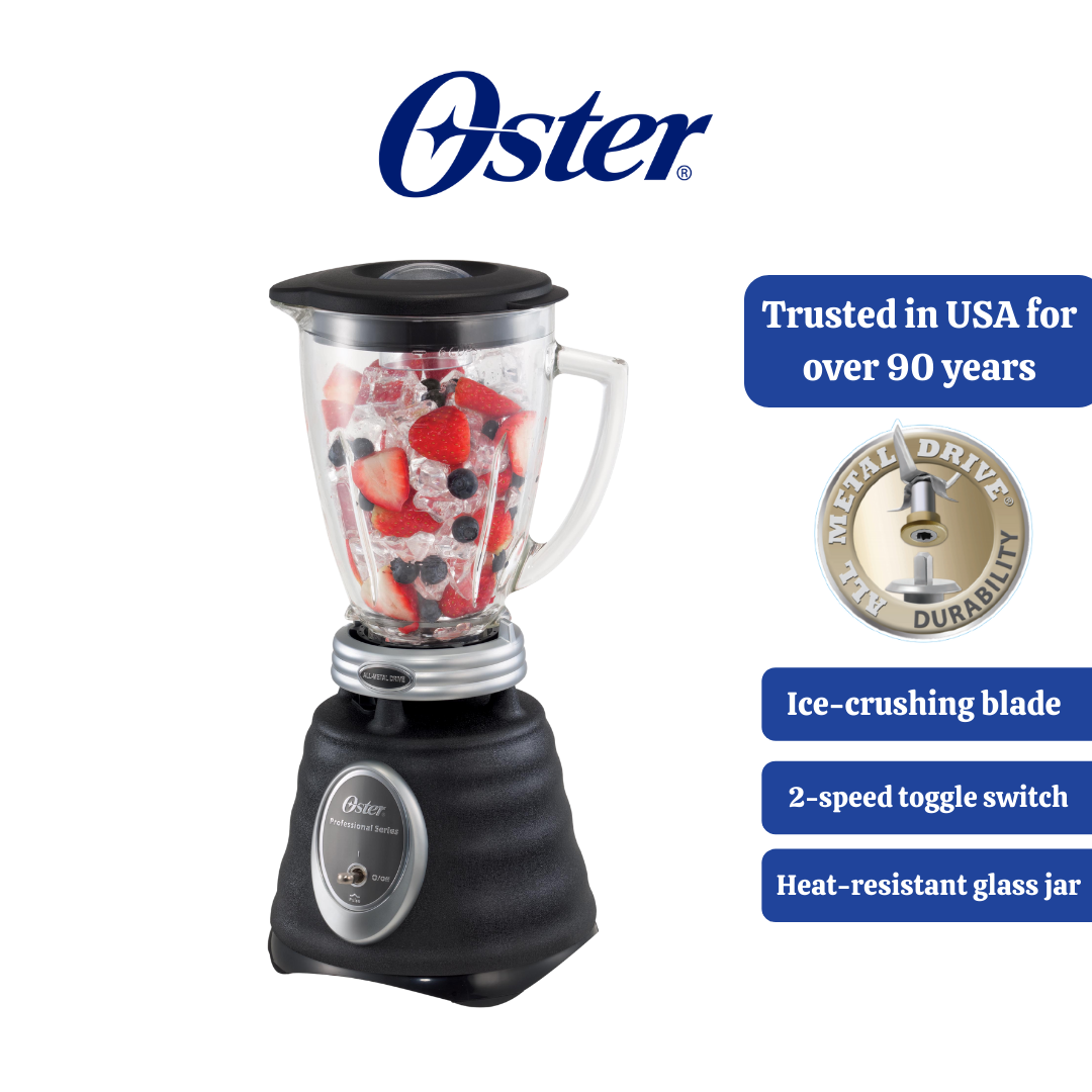 Oster Professional Series Blender + FREE Glass Jar with 1.25L Heat