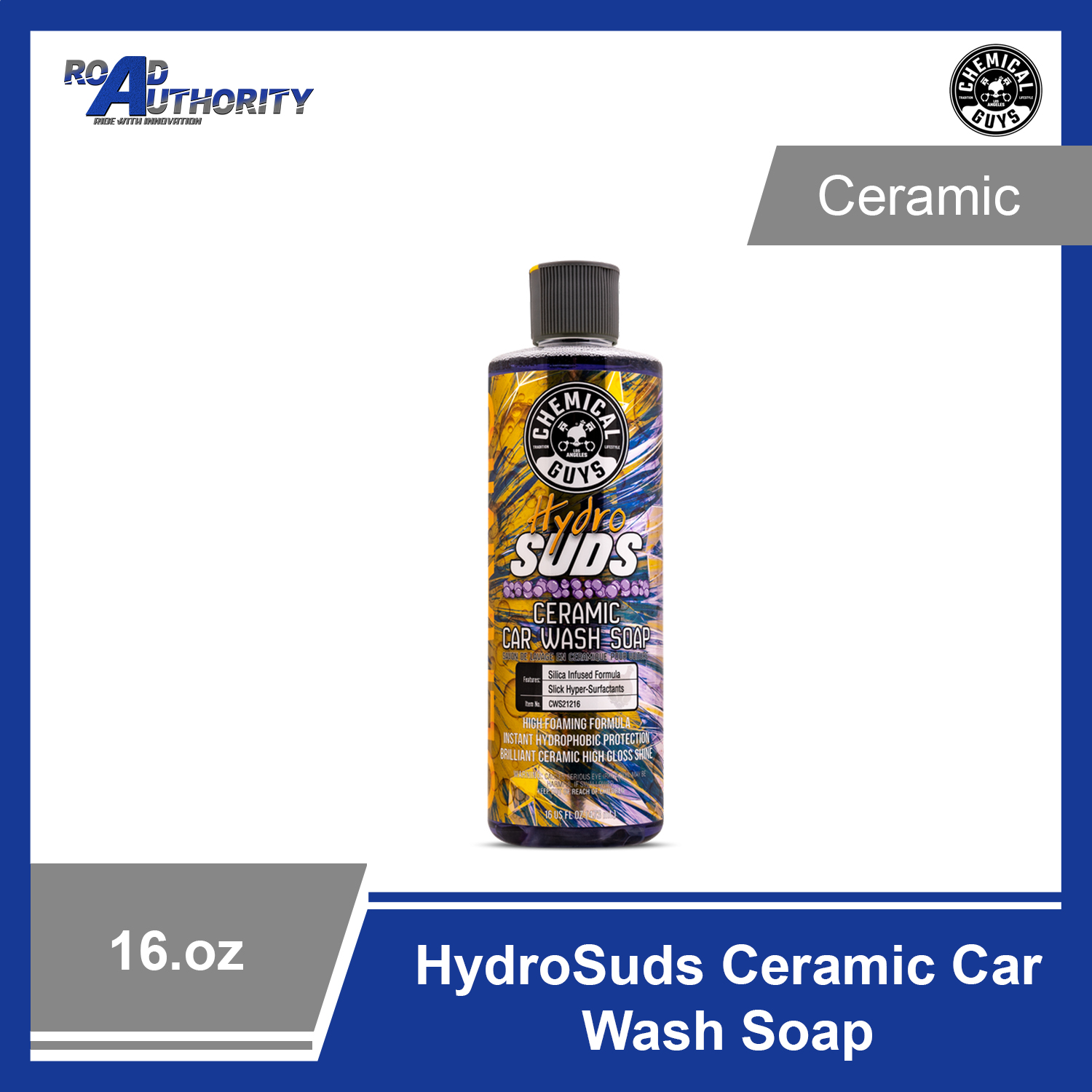 HydroSuds SiO2 Ceramic Car Wash Soap (16oz)
