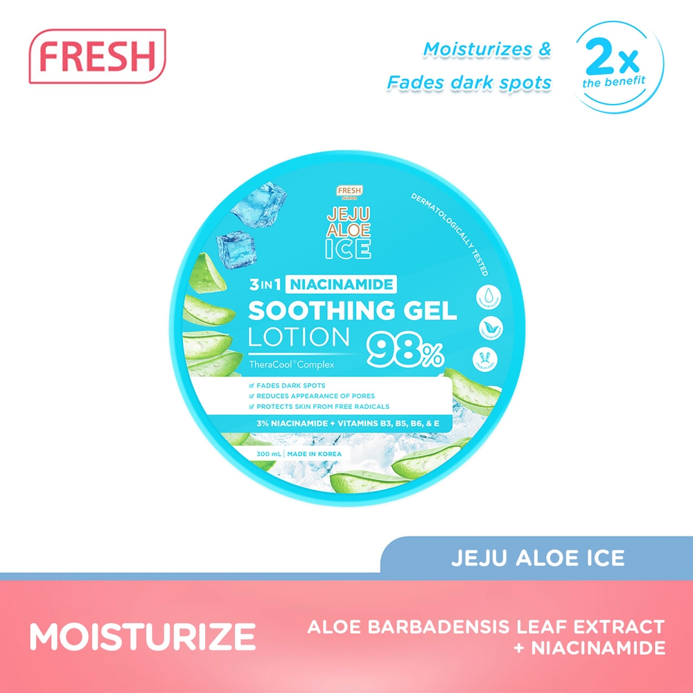 Fresh Skinlab Jeju Aloe Ice Soothing Gel Lotion (300ml) Multiuse