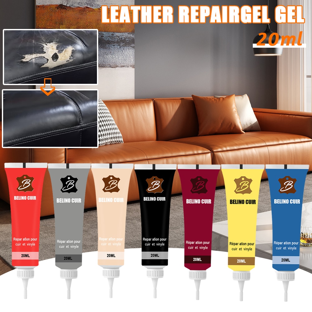Neutral Color Vinyl and Leather Repair Kit for Couches PU Paint Gel for Sofa
