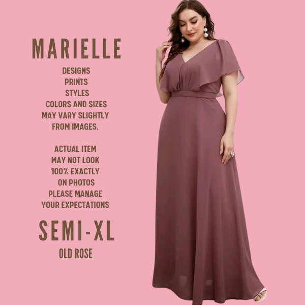 plus size old rose gown