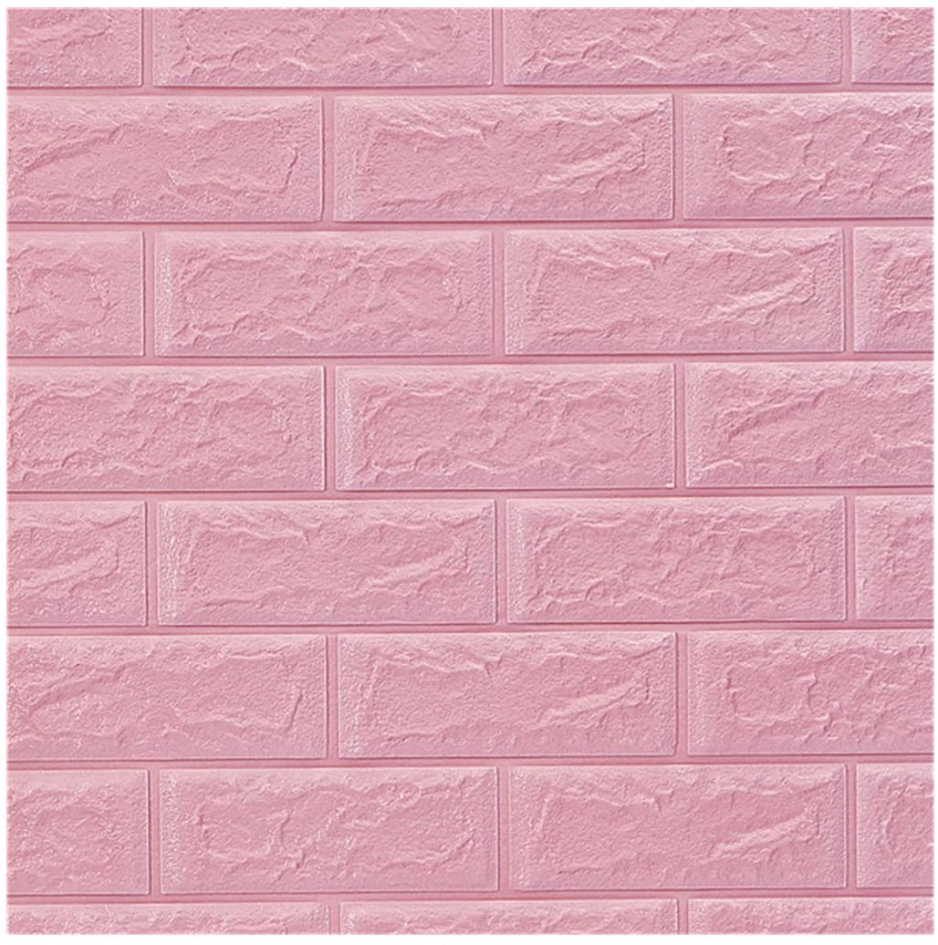 FOAMBRICKS PINK FOAM BRICKS ACCENT WALL DESIGN 3D Wall Panels Peel and