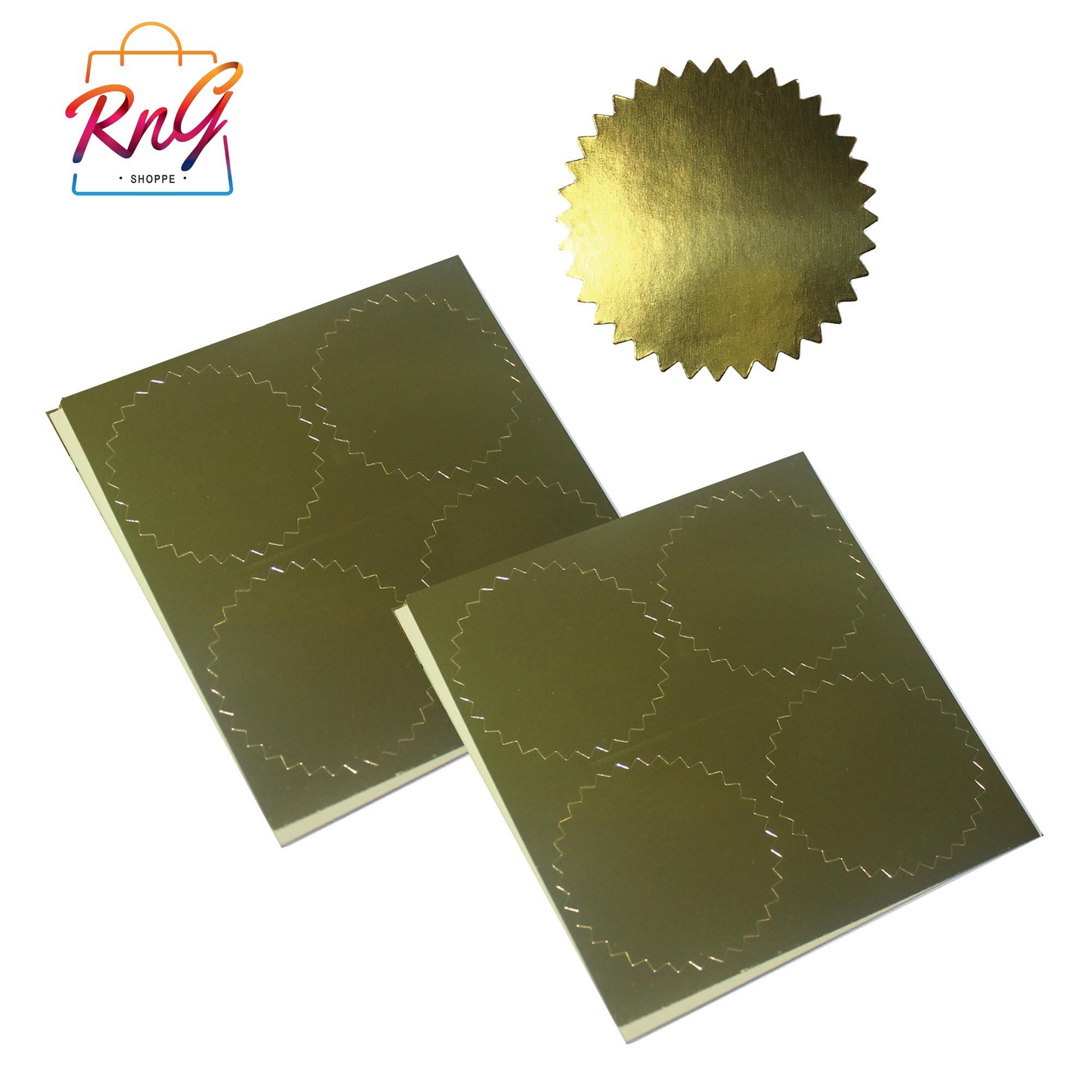 2/" Diameter Pack of 40 Shiny Bronze Foil Seal Certificate Labels