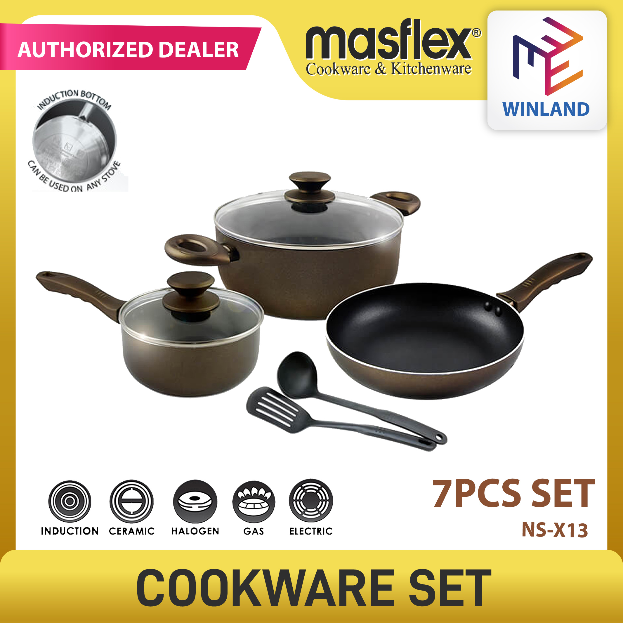 Master Class 3 Piece Induction Cookware Set - Masflex