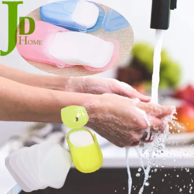 20PCS/Box Portable soap Disposable Travel Cleaning Paper Hand Washing Piece paper Mini Soap Scented anti-bacterial