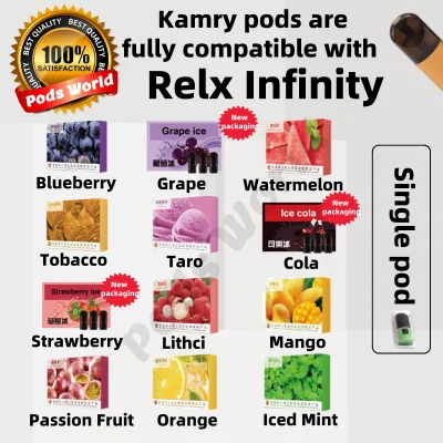 Kamry Pods Are Compatible With RELX INFINITY Fresh Red/Watermelon Vape Pods Single pod