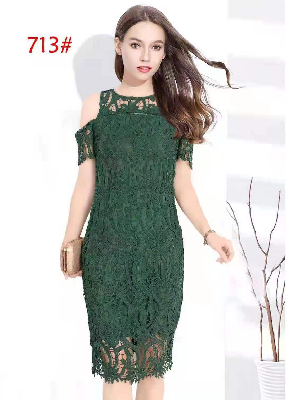 bakuna dress design High Quality Fashionable Bangkok Formal Bodycon Bakuna Lace Dress Korean  Style Evening Wear Floral Lace Short Sleeve Dress Knee Length Formal Dress  - Lazada