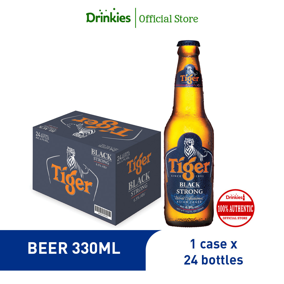 Tiger Black Beer 330mL Bottle 24Pack [Pure Malt Lager] Lazada PH