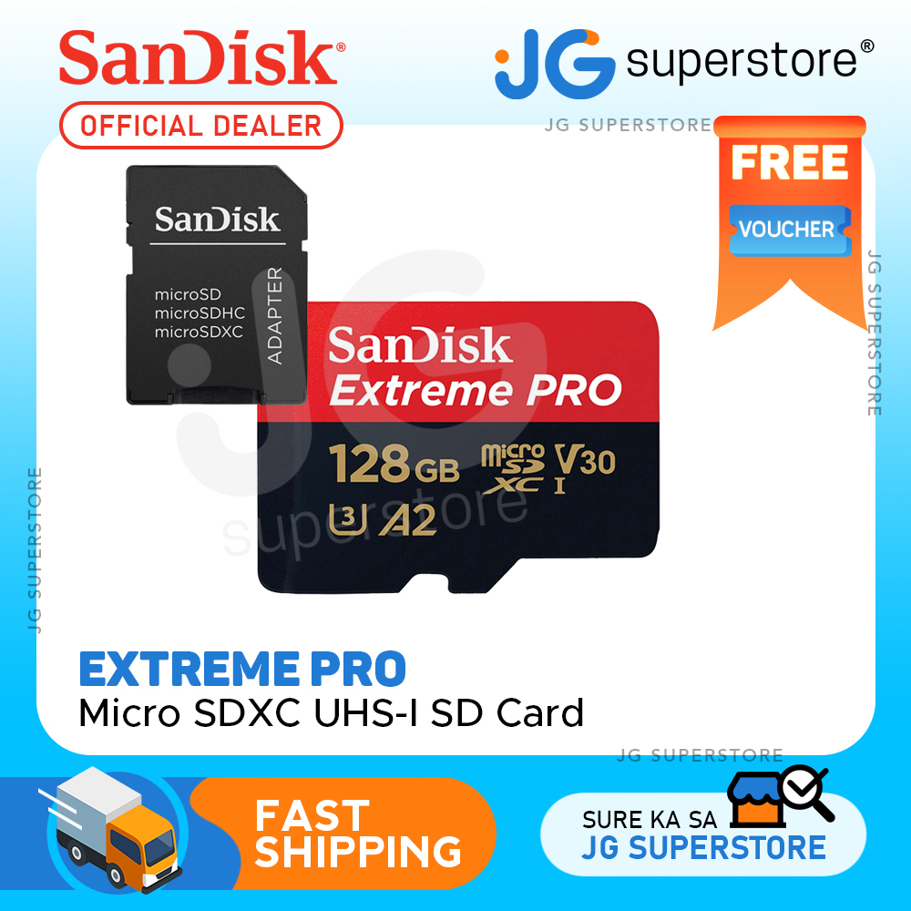  SanDisk Extreme Pro SDXC UHS-I U3 A2 V30 128GB + Adapter,  SDSQXCY-128G-GN6MA : Electronics
