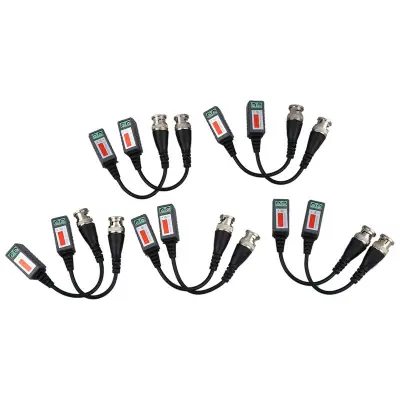 10x Camera CCTV BNC CAT5 Video Balun Passive Transceiver Cable Adapter Connector
