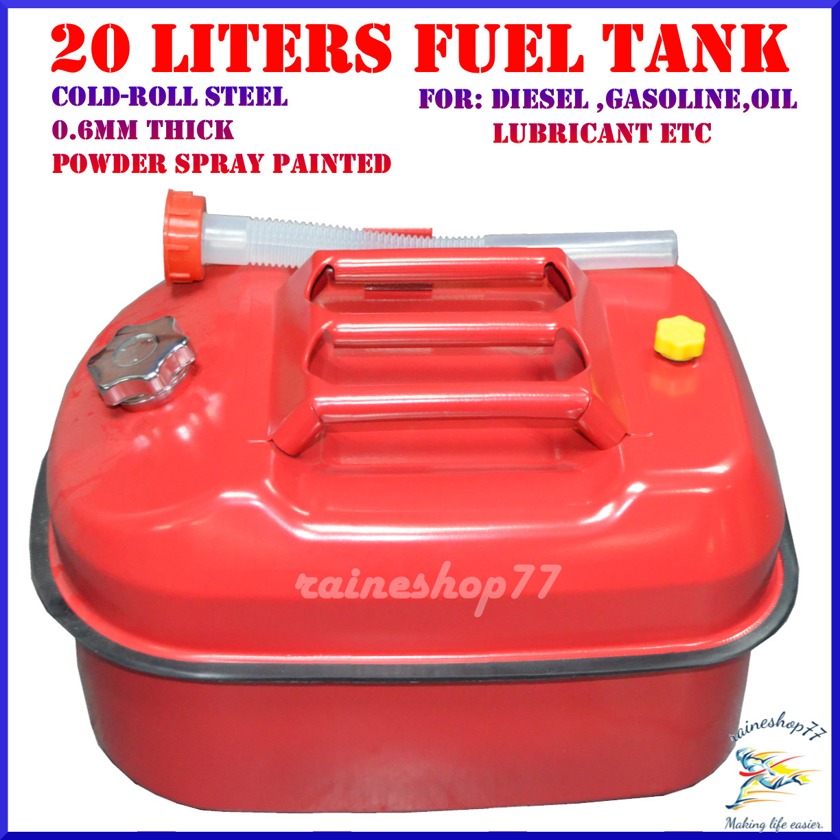 20 Liters Fuel Tank for Gasoline Dieasel Kerosene Water Oil ETC Lazada PH