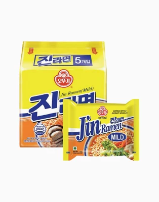 OTTOGI Jin Ramen Mild Flavor Family Pack of 5