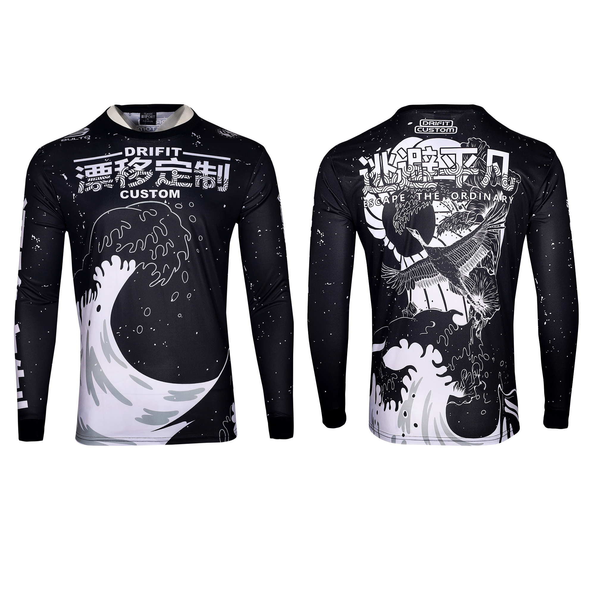 Motorcycle Sublimation Sweatshirt Design Custom Printed Design