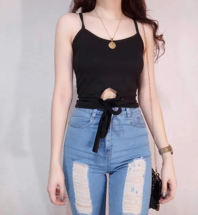 korean sleeveless blouse