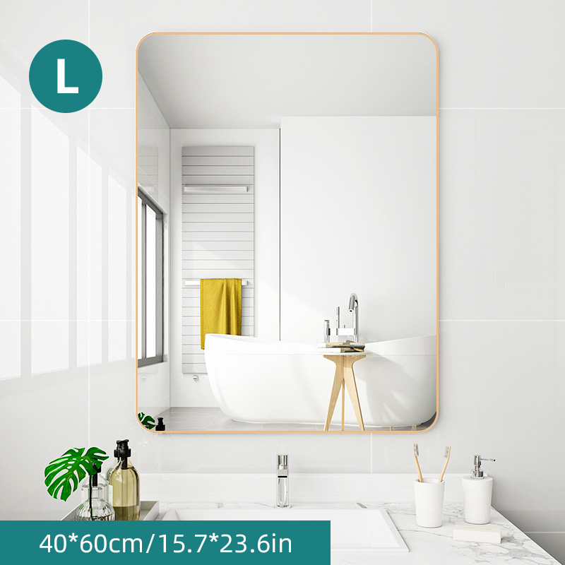 Gold Bathroom Rectangle Wall Mirror for Bathroom Toilet Mirror CR ...
