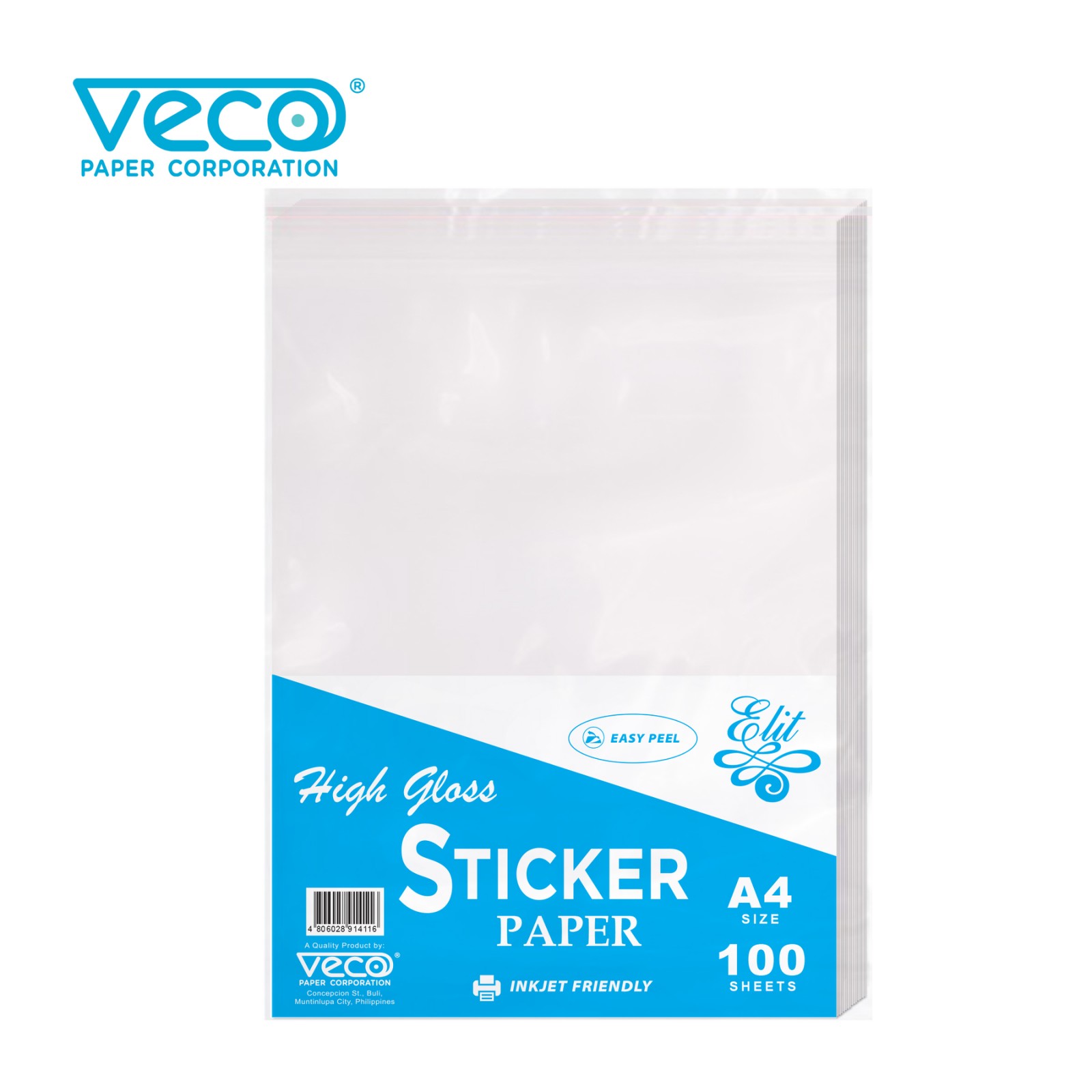 Veco Sticker Paper 100sheets/set 