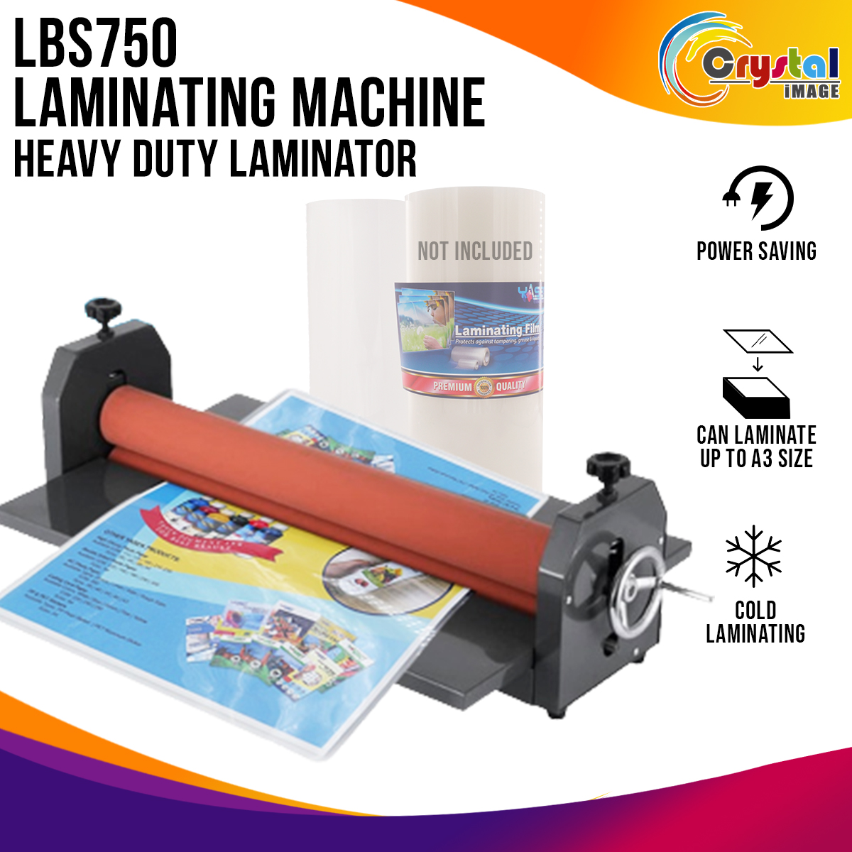 Cold Laminating Machine Lbs750 Manual Press Adjustment Heavy Duty Photo