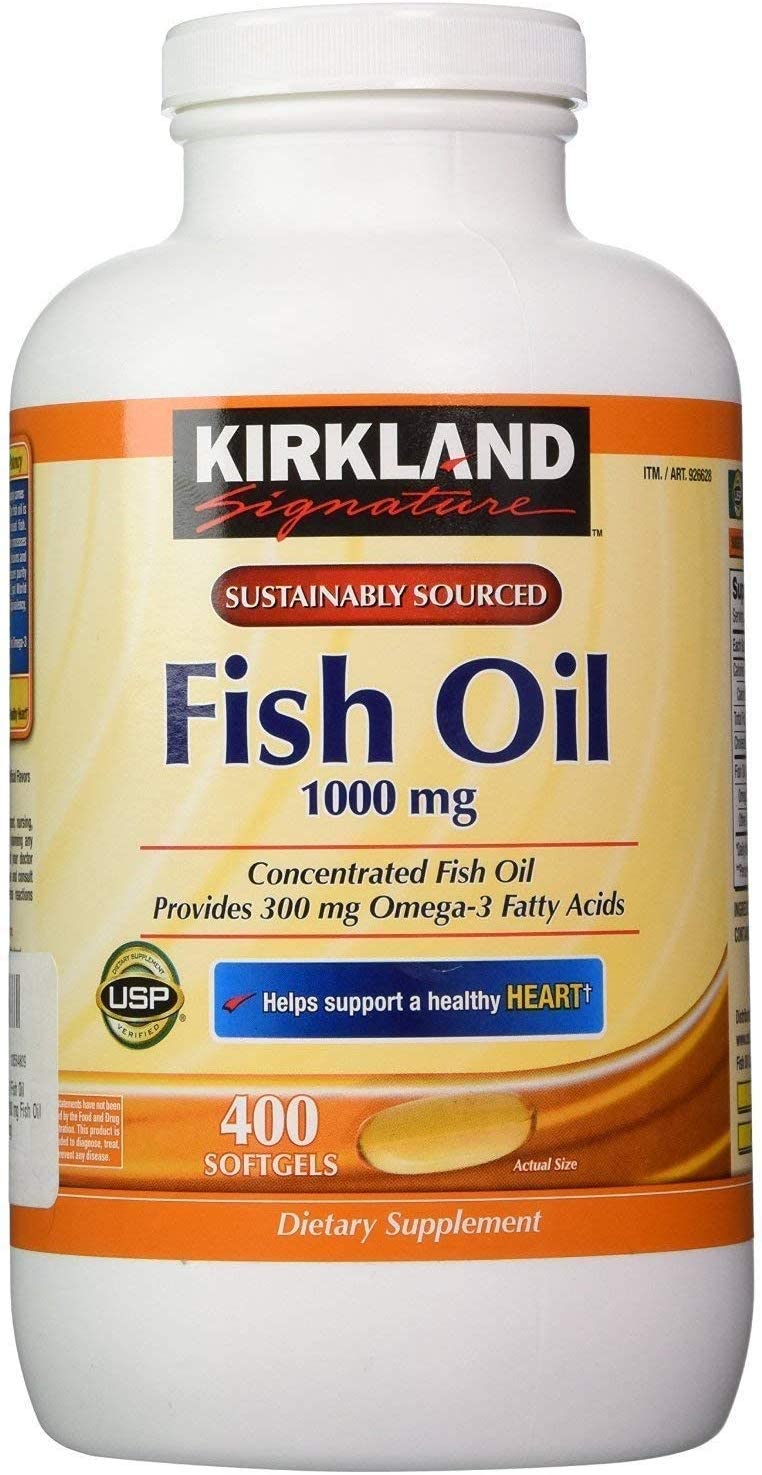 Kirkland Signature Fish Oil Concentrate With Omega 3 Fatty Acids 400 Softgels 1000mg Lazada PH