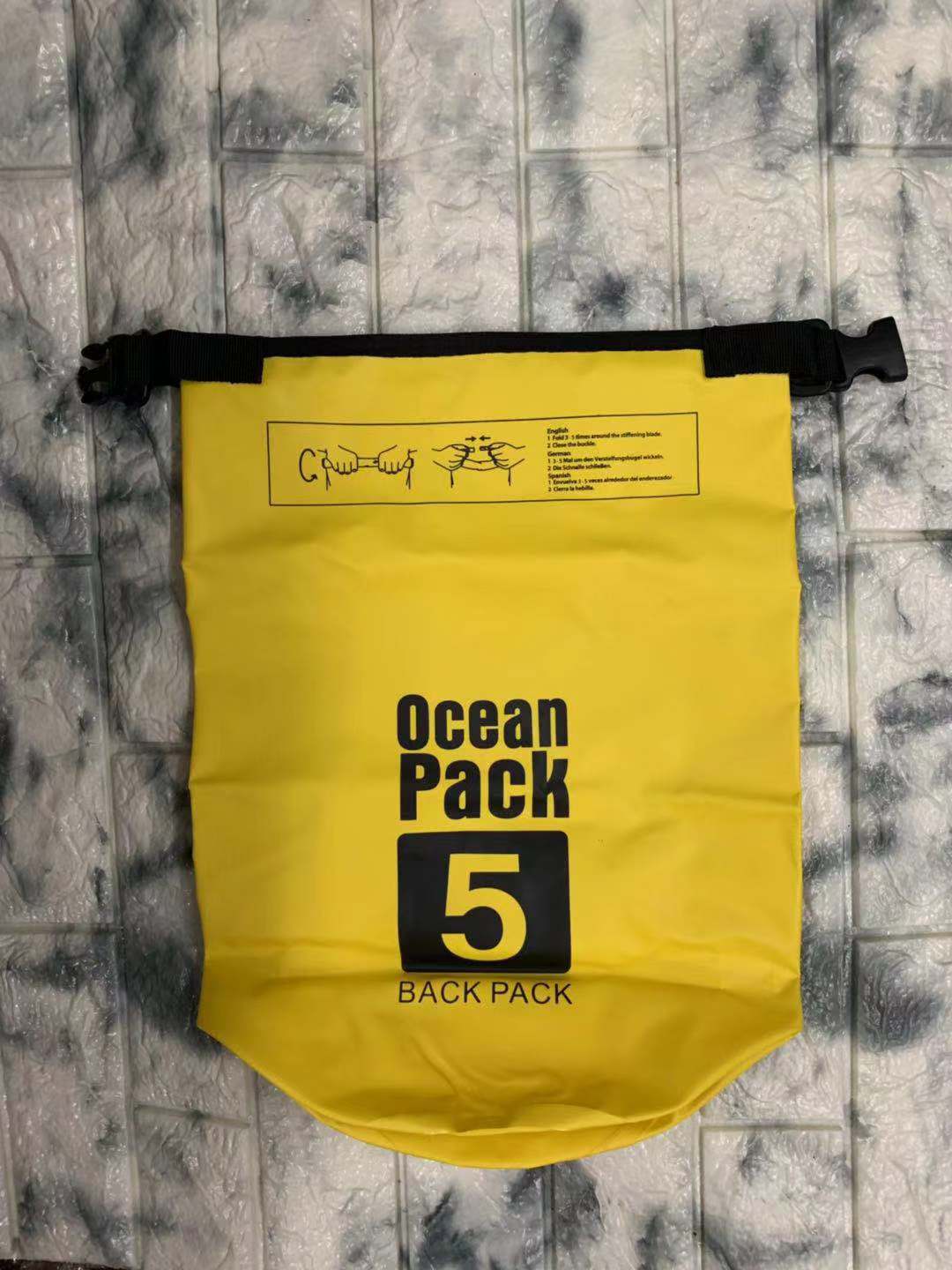 Ocean Pack 5L Dry Bag Waterproof Bucket Bag Sling Shoulder Backpack