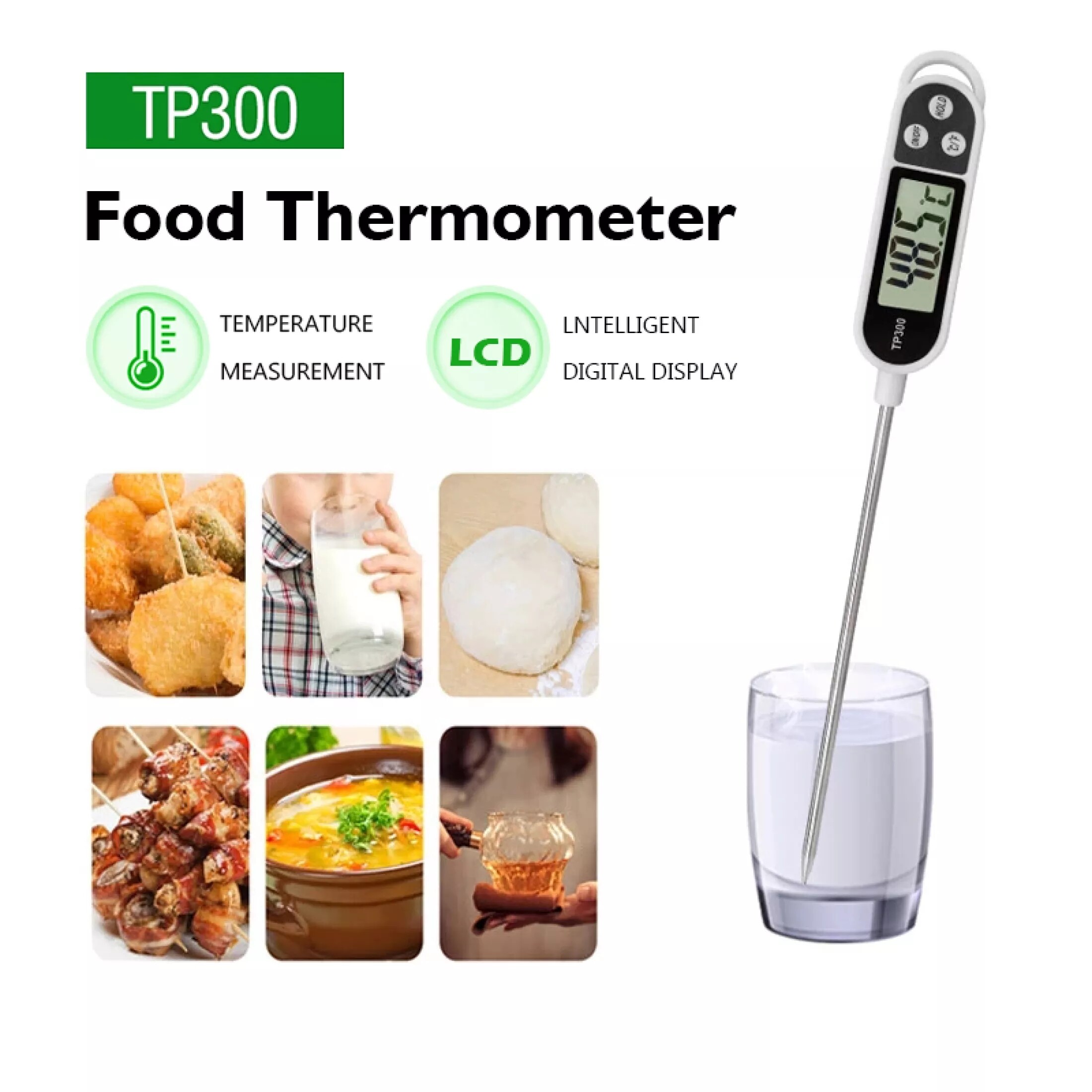 【Local Delivery】TP300 Digital Food Thermometer Digital Instant Read Thermometer Cooking Food