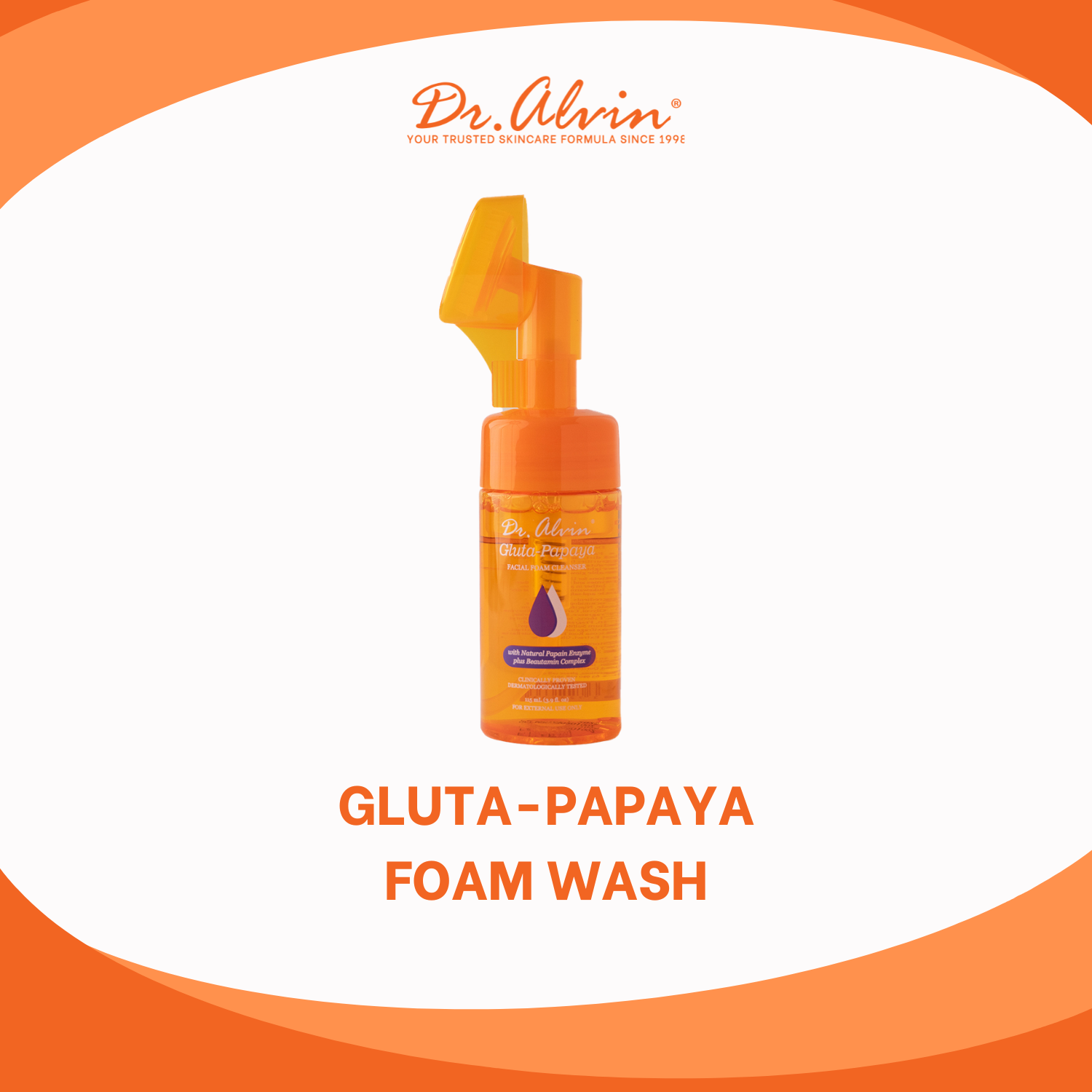 Dr Alvin Gluta Papaya Foam Wash 115ml