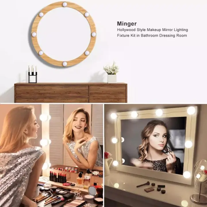 dressing room mirror with light bulbs