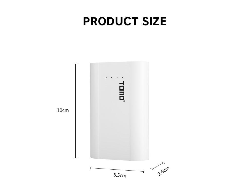 TOMO P3 Power Bank Dual USB Charger Case for 18650 Liion Battery