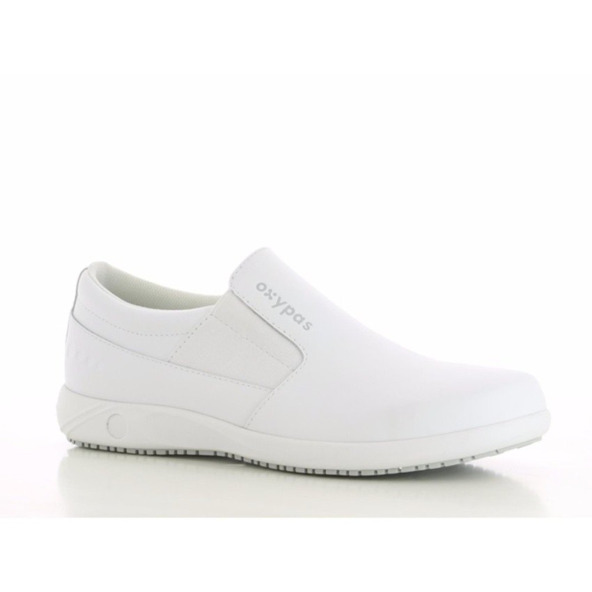 Oxypas ROY (White) Sporty Men's Leather Loafers Shoes Medical Shoes