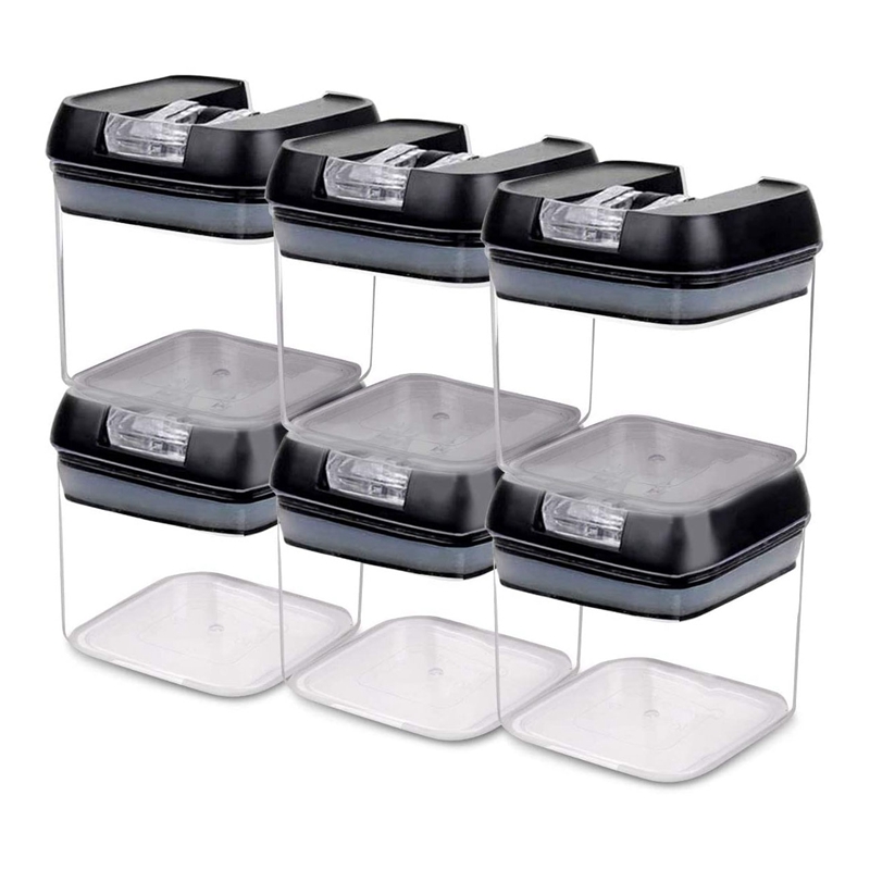 Airtight Food Storage Containers,Plastic Cereal Containers with Easy Lock Lids for Kitchen Pantry Organization,Storage