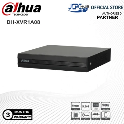 Dahua DH-XVR1A08 / DH-XVR1B08-I 8 Channel Penta-brid 1080N/720P Cooper 1U Digital Video Recorder (DVR) Black