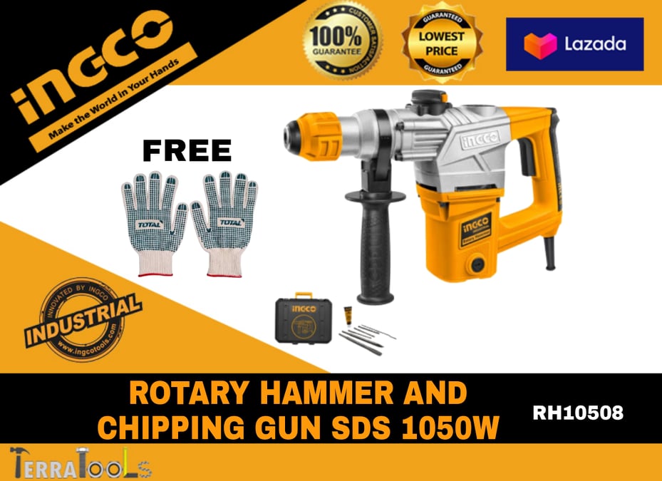 INGCO Rotary Hammer Chipping Gun SDS 1050W RH10508 Lazada PH