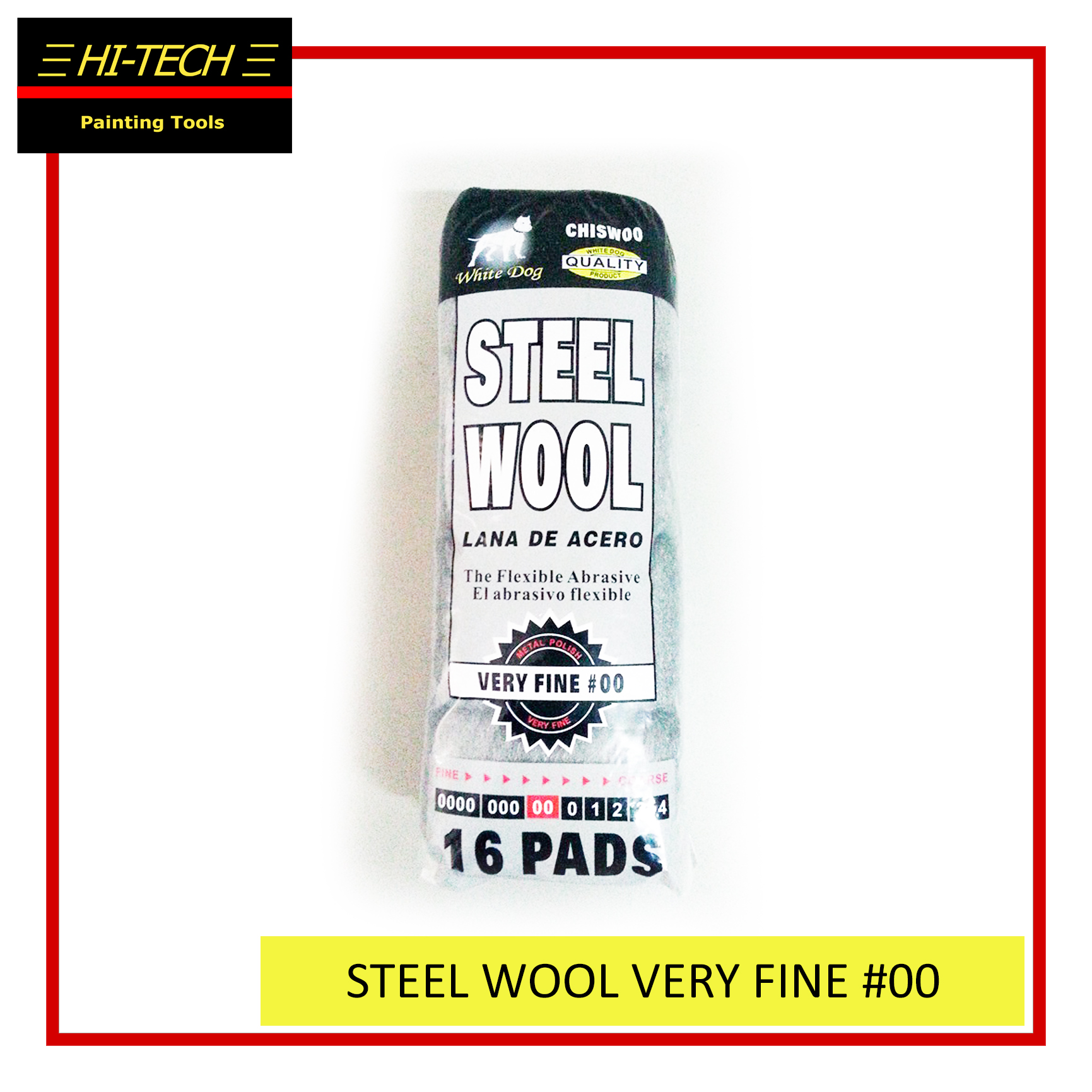 00 Very Fine Red Devil 0312 Steel Wool 16 Pads 