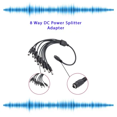 8 Way DC Power Splitter Adapter CCTV 1 Female to 8 Male DC Power Plug Cable Splitter Adapter for cctv