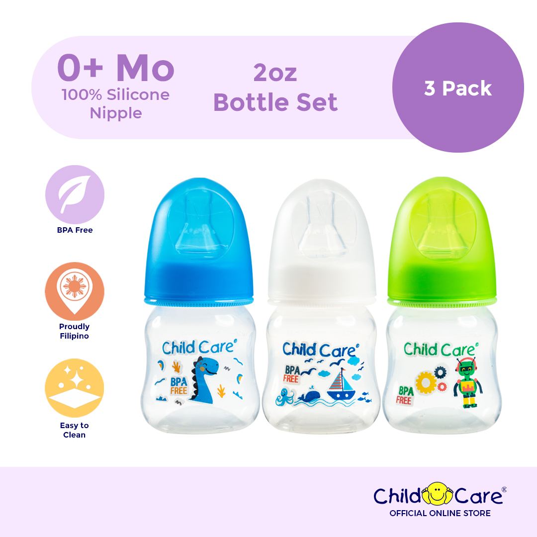 Child Care 2oz Baby Bottle Set (Anti-Colic Feeding bottle) (Standard ...