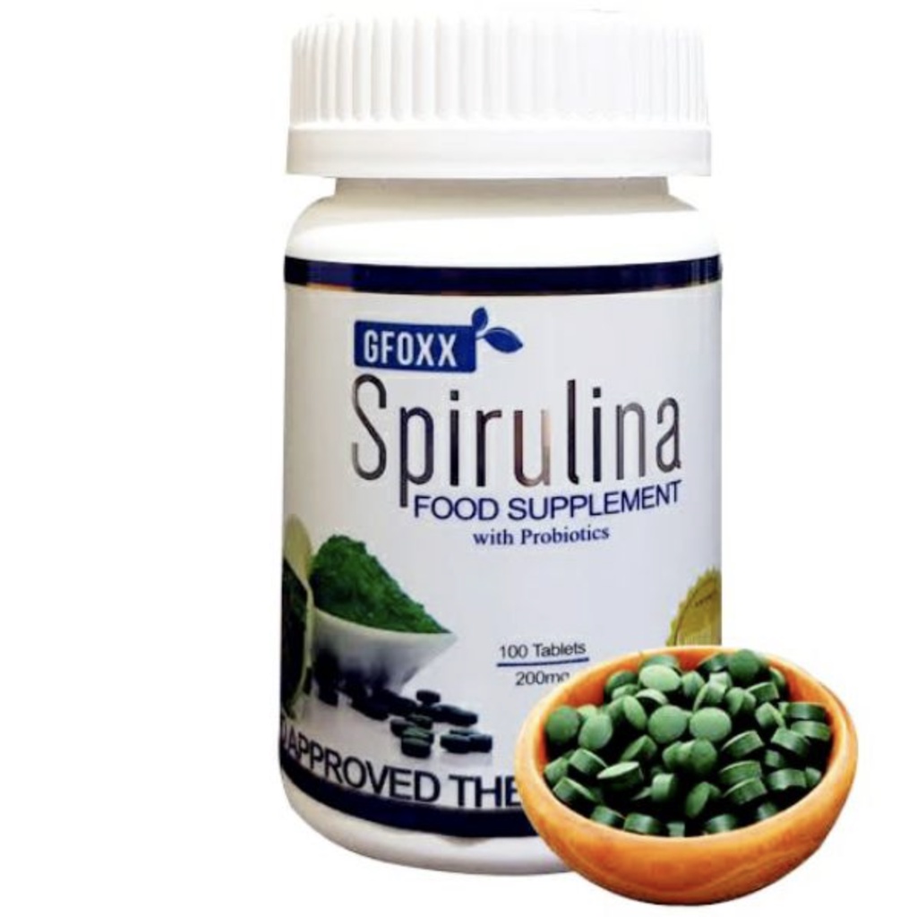 Health care food Original Gfoxx Spirulina with Probiotics 100 Tablets