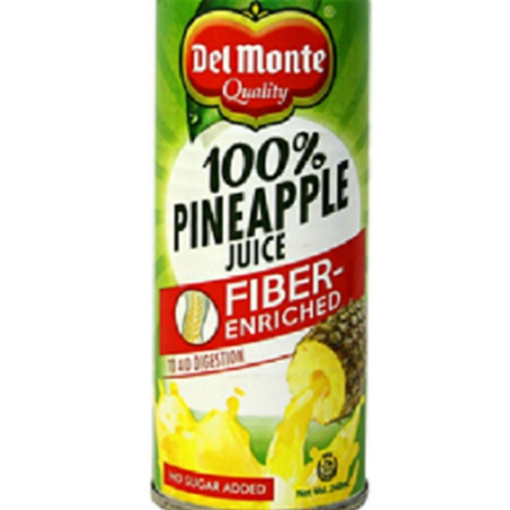 Del Monte Pineapple Juice Drink Fiber Enriched 240mL Canned/6pcs