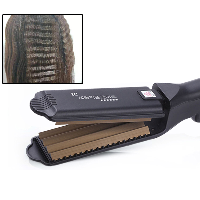Professional Curler Big Corrugated Flat Iron Curling Ionic Hair