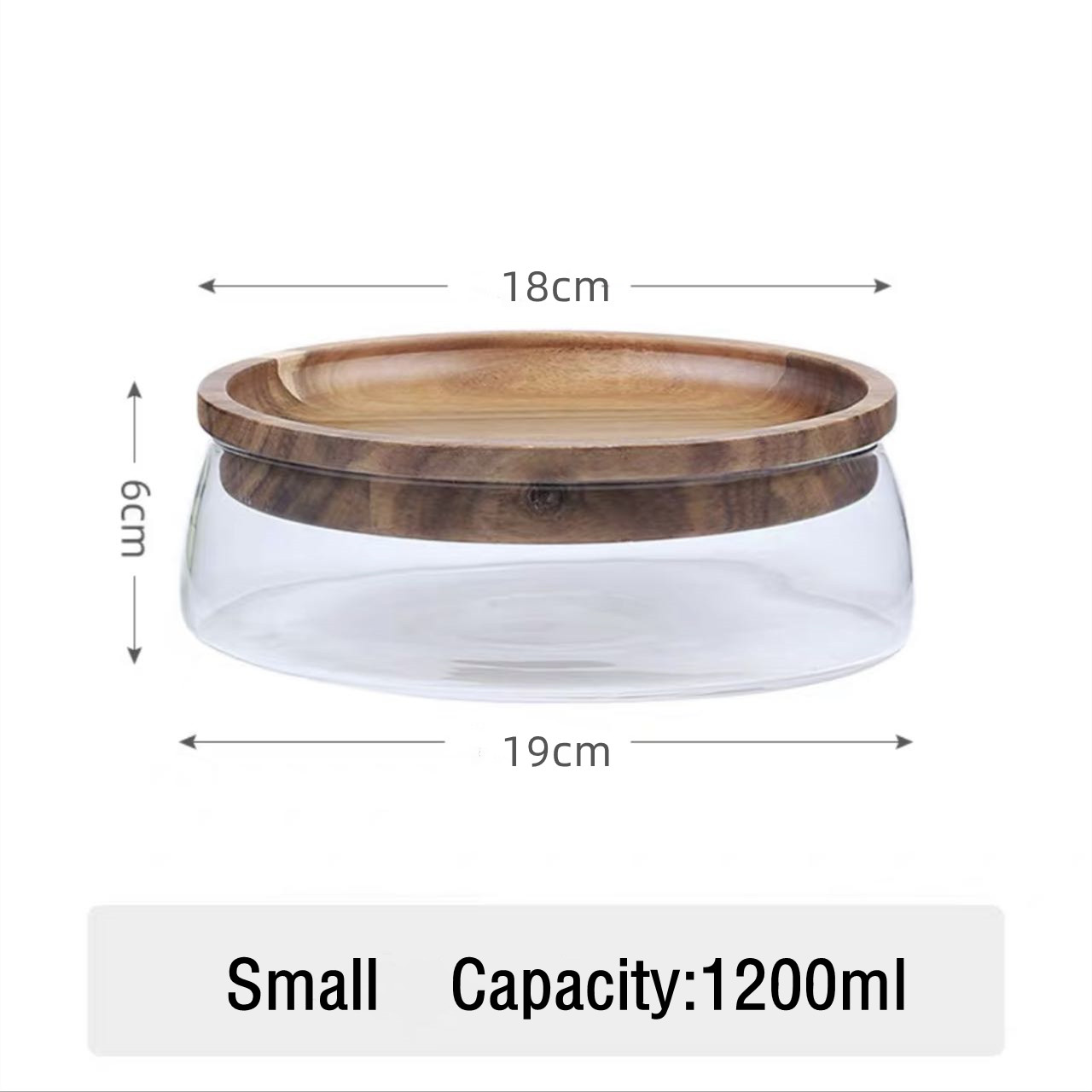 Japanese-style Solid Wood Lid Storage Box Glass Fruit Plate Coffee ...