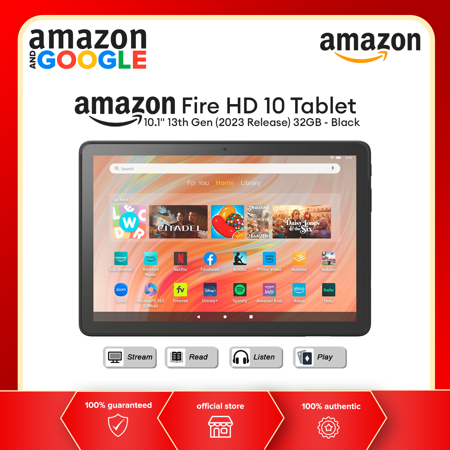 Fire HD 10 10.1 Tablet (2023 Release) 32GB Black