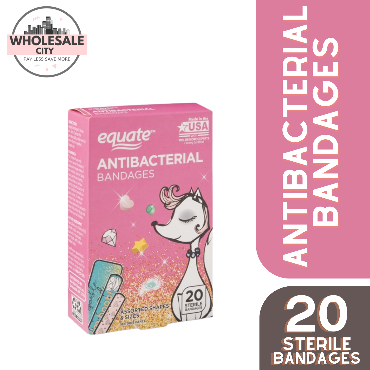 Equate Kids Antibacterial Bandages Assorted Sizes 20 Count Lazada PH