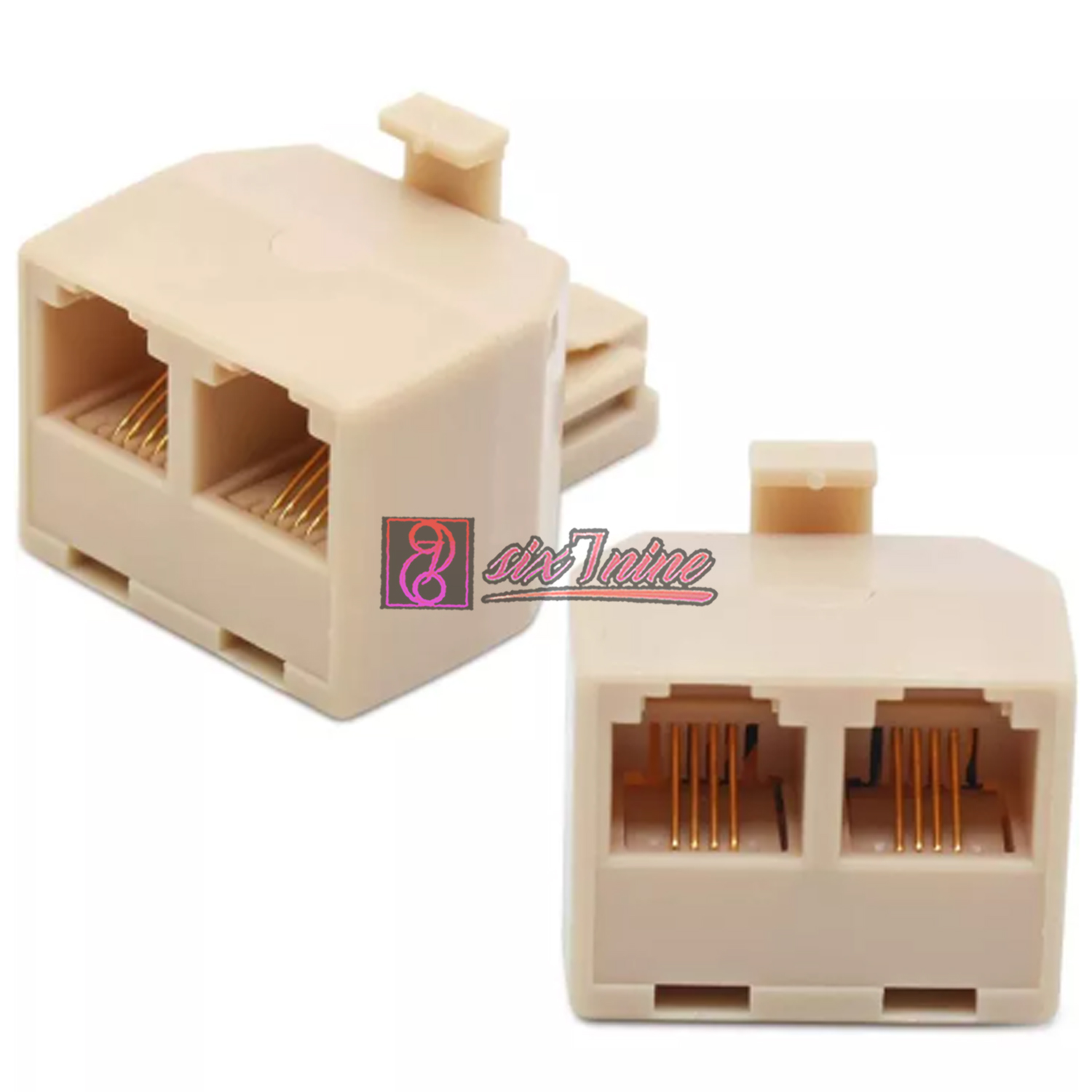 RJ11 6P4C 2 Way Outlet Telephone Jack Line Splitter Adapter Lazada PH