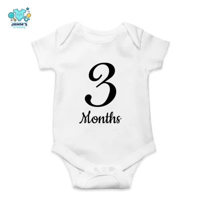 Baby Onesies Three Months Old Milestone - 3 Months