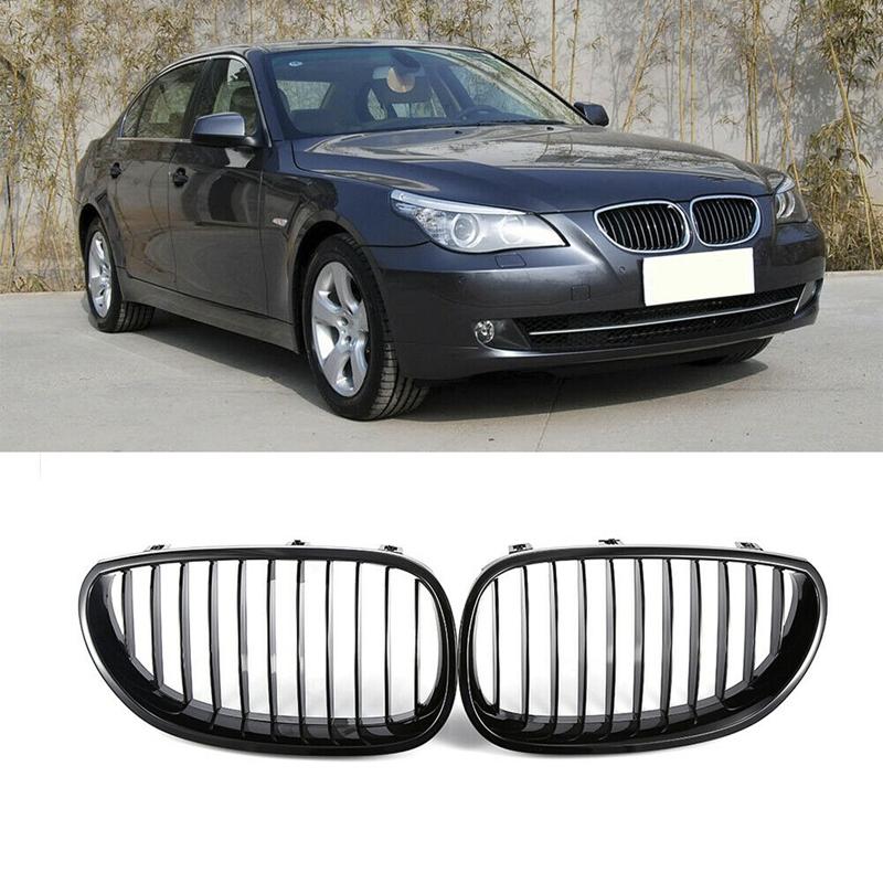 E60ย่างไตด้านหน้าตะแกรงกีฬา Hood ตะแกรงสำหรับ BMW E60 E61 5 Series M5 525I 525Xi 528I 528Xi 530I 530Xi 2003-2009(Gloss Black)