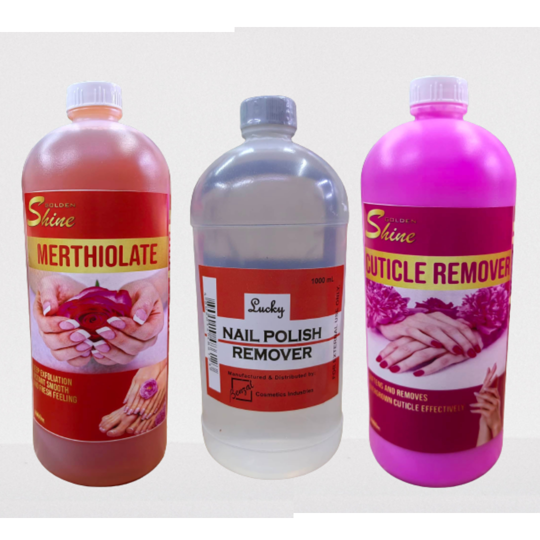 1 set nail medicine's ( acetone ( W ), cuticle , merthiolate) 1000 ml