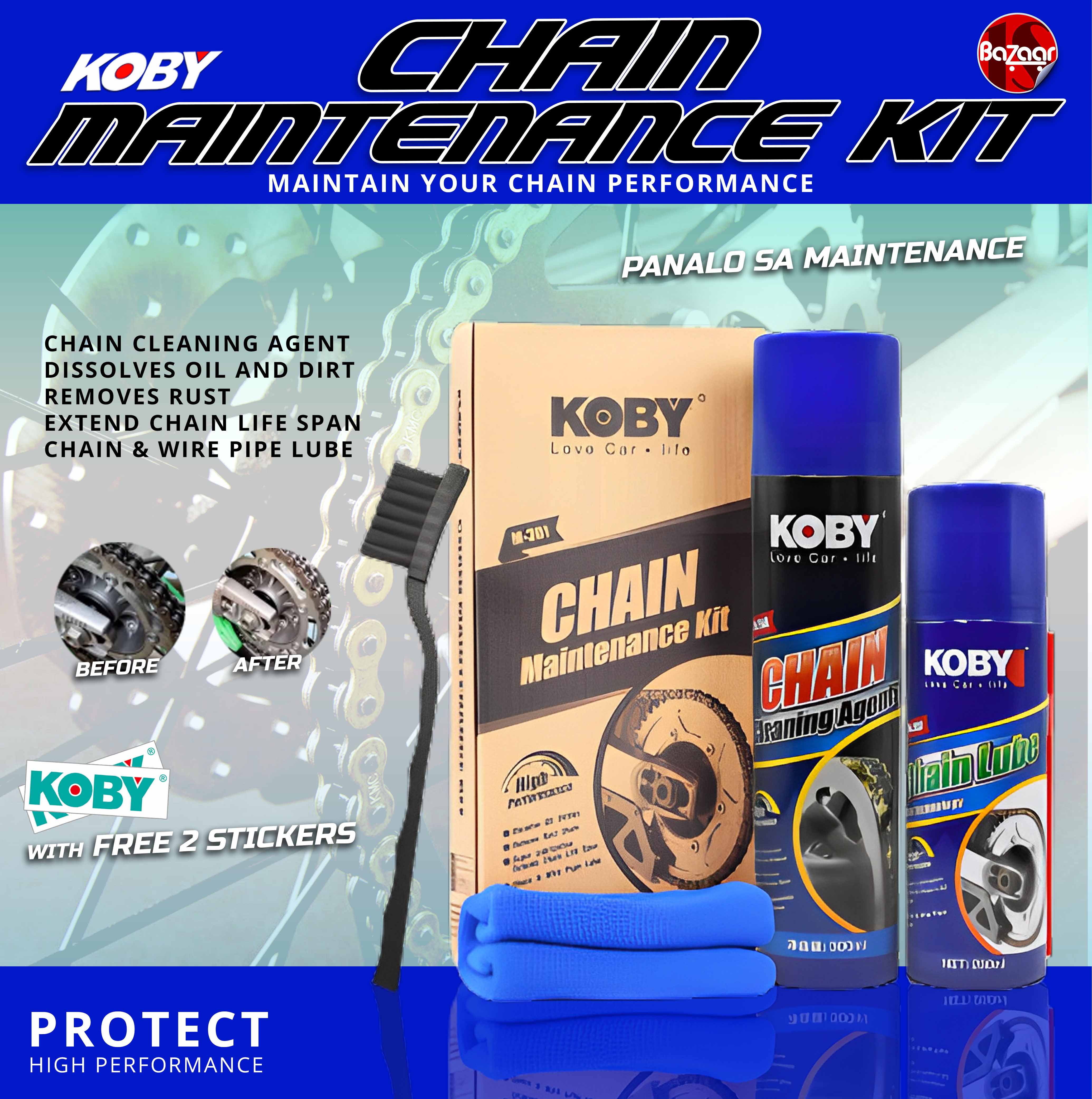 Original Koby Chain Maintenance Kit / Chain Cleaner Lazada PH