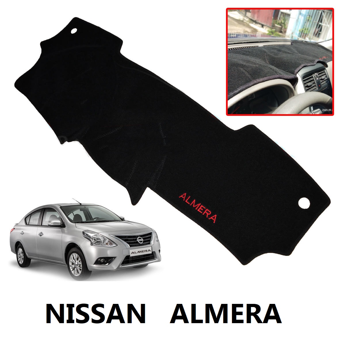 Nissan Almera 2013-2020 Non-Slip Dashboard Cover Mat Dashmat Sunshade with  Logo | Lazada PH